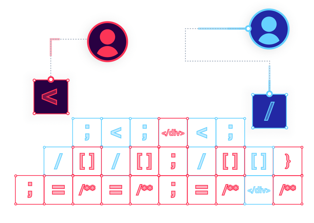 Two developers work together to build new clean code